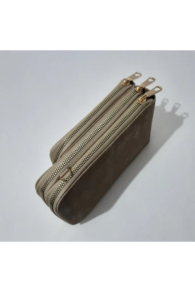 renkli çiçekler Kadın Cüzdan 3 Bölmeli Telefon Çanta Cüzdan Kadın Cüzdanı 20x12x5 Cm - 4