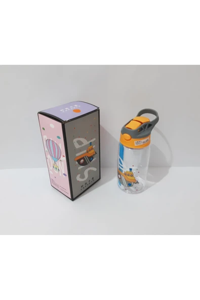 renkli çiçekler Pipetli Matara Desenli Su Matarası Çok Amaçlı Suluk - 6