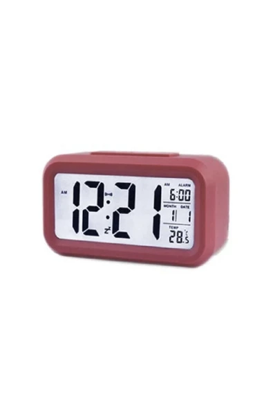 renkli çiçekler Dijital Led Çalar Saat Büyük Ekran Sıcaklık Göstergesi Alarm Tarih Saat ürün görseli 1