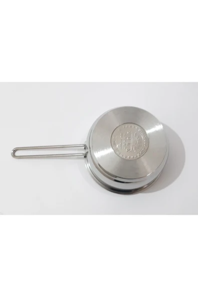 renkli çiçekler 16CM Tabanlı Derin Paslanmaz Çelik Tava Süt Çorba Yemek Isıtma ve Pişirme Tavası ÇelikSaplı Sos Tava - 7