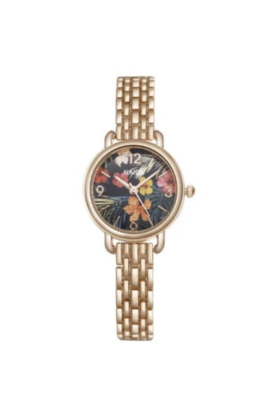 renkli çiçekler Kadın Saat Çiçek Baskılı Moda Kadın Kol Saati - 6