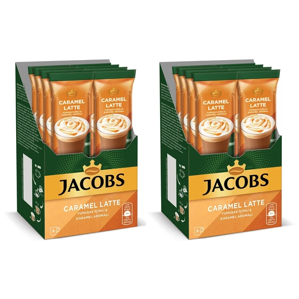 Jacobs Caramel Latte 14.8 gr Yumuşak İçimli 8 li Kutu x 2 Adet ürün görseli