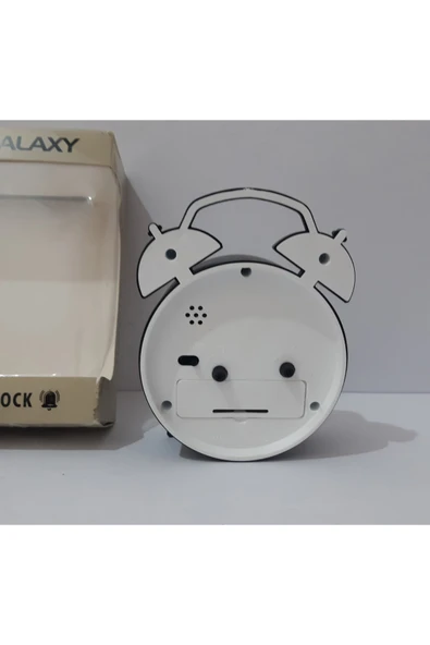 renkli çiçekler Alarmlı Masa Saati Siyah Renk Masa Saat - Resim 5