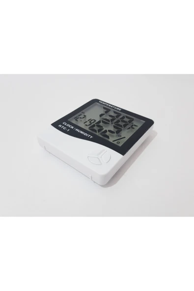 renkli çiçekler Dijital Saat Termometre Sıcaklık Nem Göstergeli Dijital Masa Saati - Resim 4