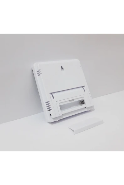 renkli çiçekler Dijital Saat Termometre Sıcaklık Nem Göstergeli Dijital Masa Saati - Resim 6