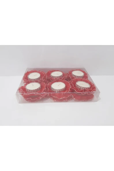 renkli çiçekler 12 Adet Kına Mum Kına Geceleri İçin Kına Mumu - Resim 3