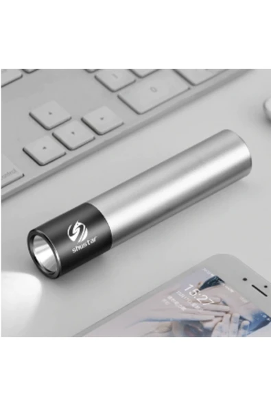 renkli çiçekler Usb Şarj Edilebilir Mini Led El Feneri 3 Aydınlatma Modu Su Geçirmez Pik Yakınlaştırma El Feneri - Resim 6