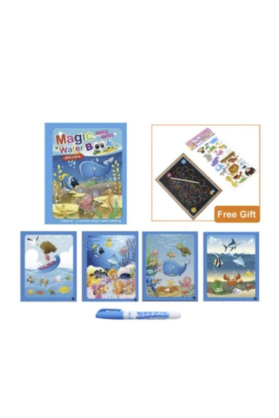 renkli çiçekler Sihirli Boyama Kitabı Sihirli Kalem Boyama Çizim Çocuk Oyuncakları - 8