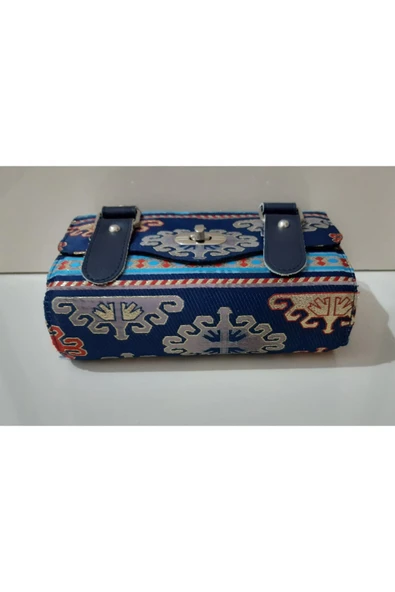 renkli çiçekler Kadın Çanta Askılı Cüzdanlı Kadın Çantası - Resim 7