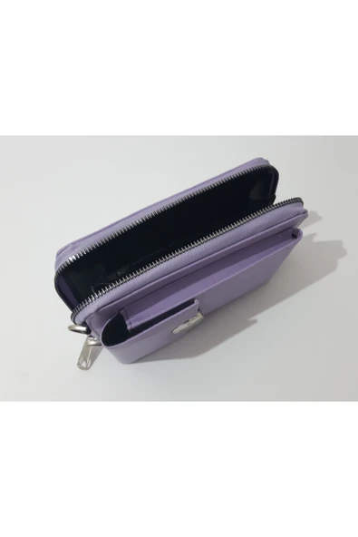 renkli çiçekler Kadın Cüzdanı Kullanışlı Çapraz Askılı Telefon Çanta Cüzdan 18x11x4 Cm - 3