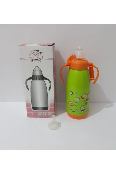 renkli çiçekler Biberon Sevimli Karikatür Desenli Bebekler Için Termoslu Biberon - Resim 5