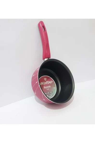 renkli çiçekler 14 Cm Derin Teflon Tava Süt Çorba Yemek Isıtma Pişirme Tavası - 3