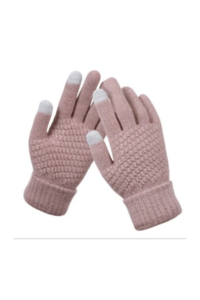 renkli çiçekler Kış Dokunmatik Ekran Eldiven Kadın Erkek Sıcak Streç Örme Eldivenler ürün görseli 1