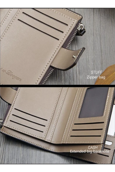 renkli çiçekler Erkek Cüzdan Yeni Rahat Kullanışlı Hakiki Deri Erkek Cüzdanı - Resim 6