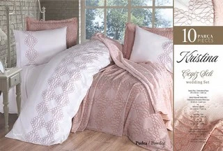Bella Home 10 Parça Kristina Çeyiz Seti - Pudra