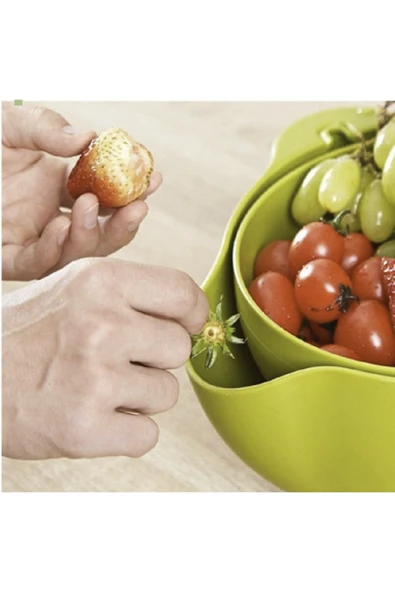 renkli çiçekler Çok Amaçlı Dönebilir Pratik Hazneli Mutfak Süzgeci ürün görseli