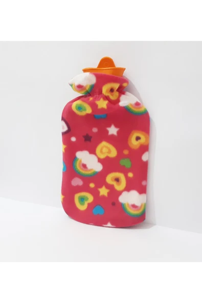 renkli çiçekler Desenli Kılıflı 2 LT Sıcak Su Torbası - Resim 4