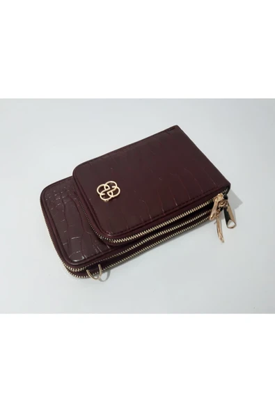 renkli çiçekler Kadın Cüzdan 3 Bölmeli Telefon Çanta Cüzdan Kadın Cüzdanı 20x12x5 Cm - Resim 6