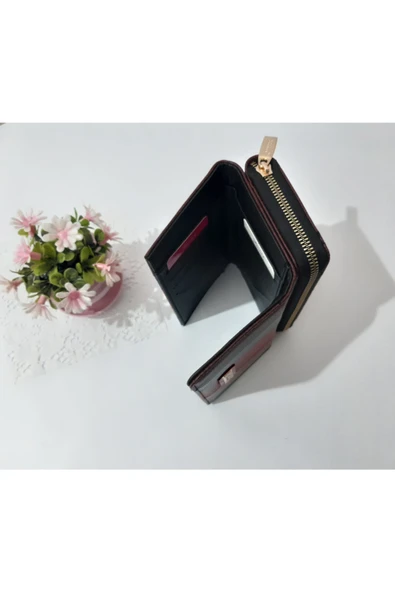 LİONER Kadın Cüzdan Şerit Desenli Kullanışlı Cüzdan Kadın Cüzdanı 17x10x4.5 Cm - Resim 3