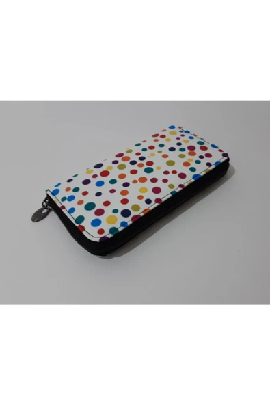 renkli çiçekler Kadın Cüzdan Kullanışlı Desenli Kadın Cüzdanı - Resim 6