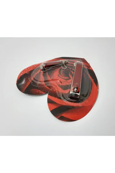 renkli çiçekler Tırnak Makası 2 Li Kırmızı Renk Büyük Ve Küçük Boy Tırnak Makası - Resim 4