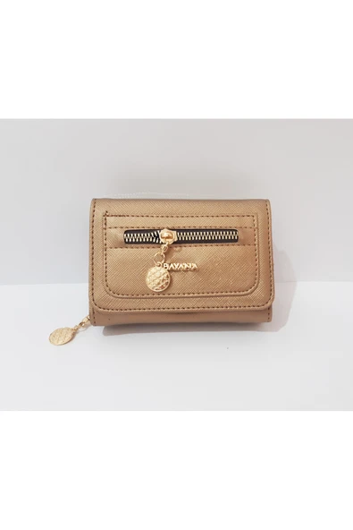 renkli çiçekler Kadın Cüzdan 13.5x9x4 CM Kullanışlı Kahverengi Kadın Cüzdanı - Resim 2