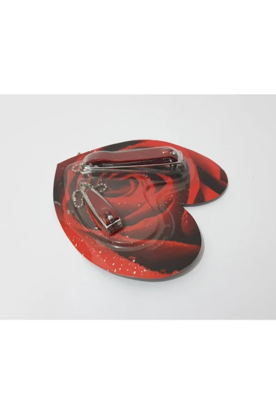 renkli çiçekler Tırnak Makası 2 Li Kırmızı Renk Büyük Ve Küçük Boy Tırnak Makası - Resim 3