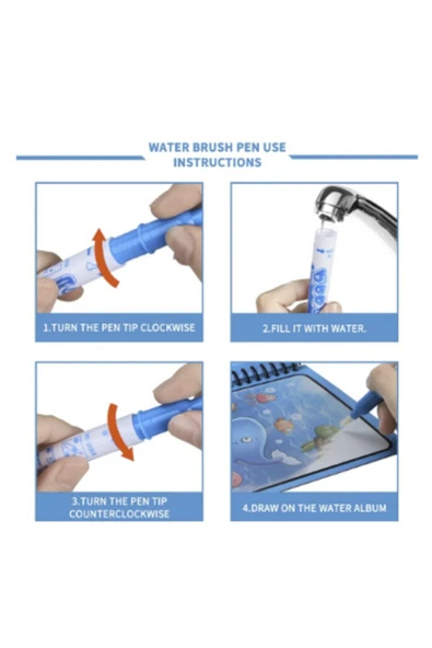 renkli çiçekler Sihirli Boyama Kitabı Sihirli Kalem Boyama Çizim Çocuk Oyuncakları - 3