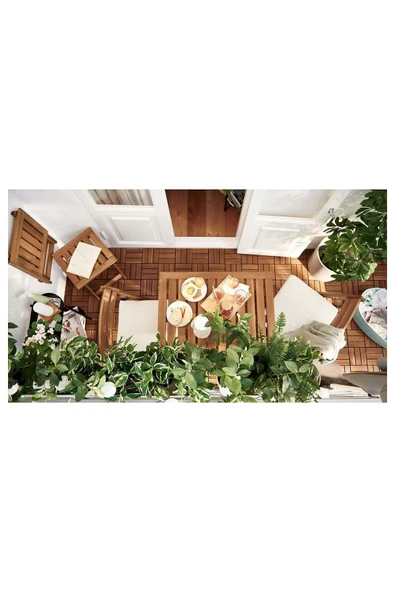 NÄMMARÖ Masa ve Sandalye Seti, Açık Kahverengi, Kuddarna Bej - Resim 3