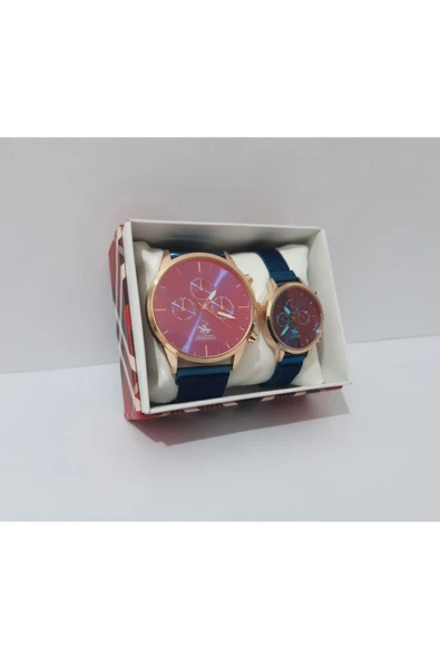 renkli çiçekler Erkek Kol Saati Eşli Saat - 4