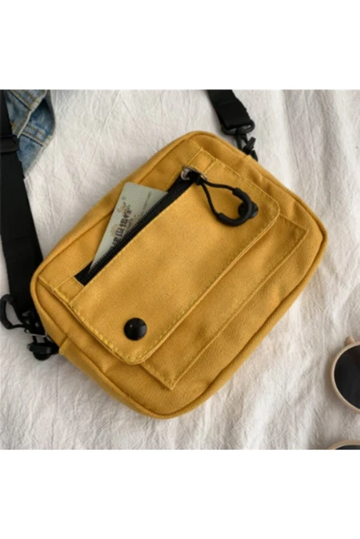 renkli çiçekler Kadın Çanta Moda Tuval Basit Katı Omuz Askılı Çanta Mini Seyahat Rahat Kadın Çantası - Resim 3