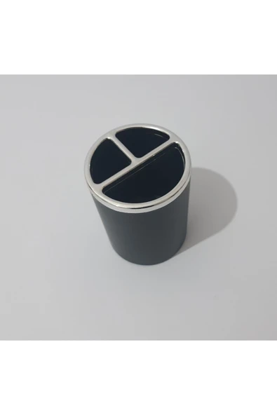 renkli çiçekler Kalemlik Yuvarlak Siyahi Renk Kalem Kutusu Ev Ofis Için - 2