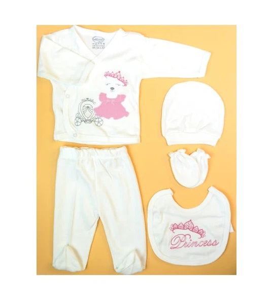 MİSİMOSİ BABY %100 PAMUKLU 5Lİ ZIBIN SET HASTANE ÇIKIŞI ürün görseli