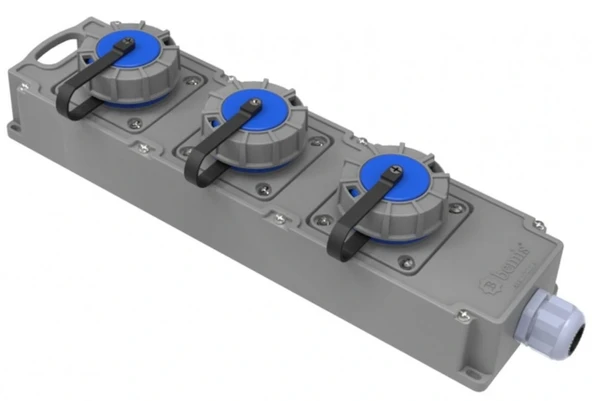 BEMİS IP67 3 lü grup priz Tribox BG6-1010-1010 ürün görseli 1