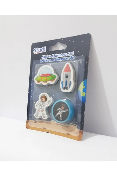 renkli çiçekler Silgi Kalemtraş Seti - Resim 5