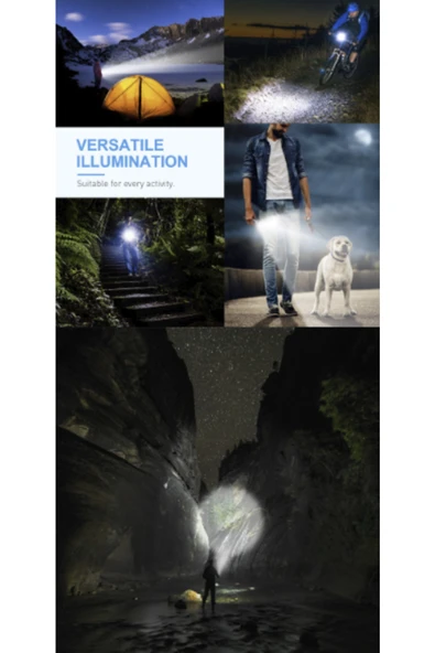 renkli çiçekler Usb Şarj Edilebilir Mini Led El Feneri 3 Aydınlatma Modu Su Geçirmez Pik Yakınlaştırma El Feneri - Resim 5