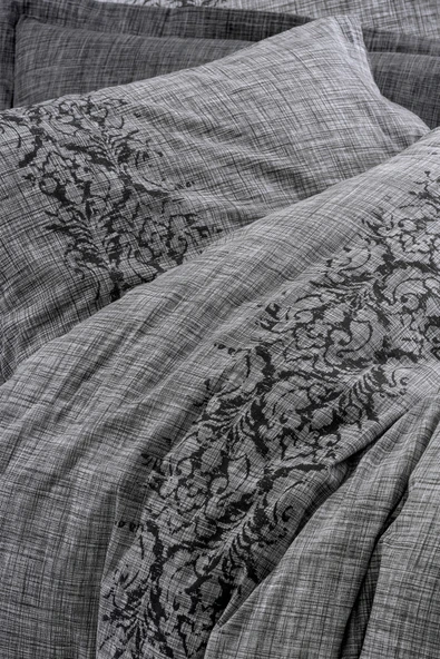 Cotton Box Plain Tek Kişilik Nevresim Takımı Sooty Gri - 2