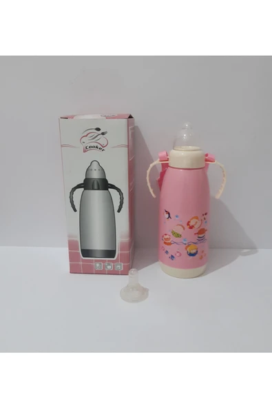 renkli çiçekler Biberon Sevimli Karikatür Desenli Bebekler Için Termoslu Biberon - Resim 5