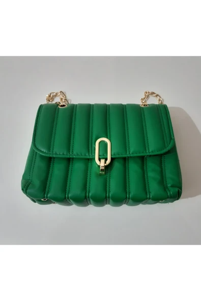 renkli çiçekler Kadın Çanta Yeşil Renk Kadın Çantası - Resim 2