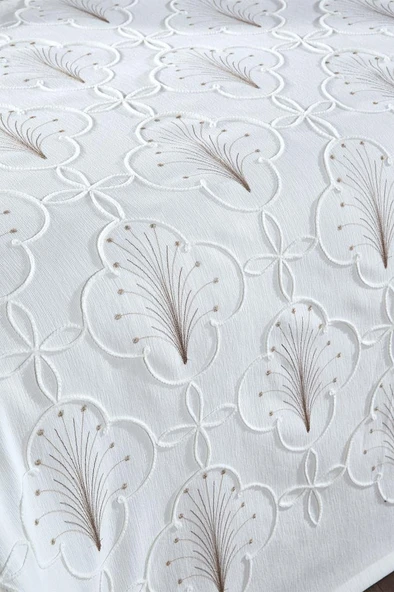 Sonay Nakışlı Şönil 3 Parça Çift Kişilik Yatak Örtüsü - Resim 3