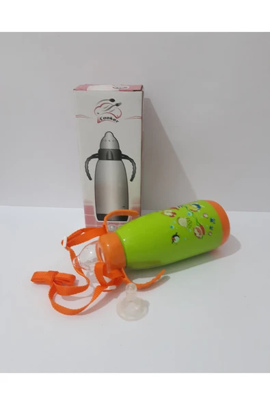 renkli çiçekler Biberon Sevimli Karikatür Desenli Bebekler Için Termoslu Biberon - Resim 3