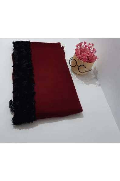 renkli çiçekler Kırmızı Renk Kadın Şal - Resim 7