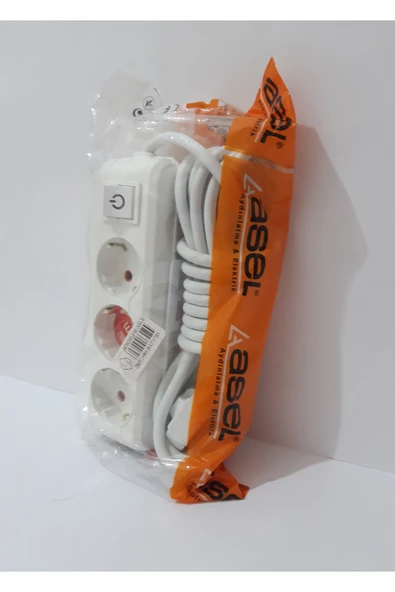 renkli çiçekler Ara Kablo 5 M 3 Lü Topraklı Smt Anahtarlı Uzatma Ara Kablosu Kablo - Resim 4