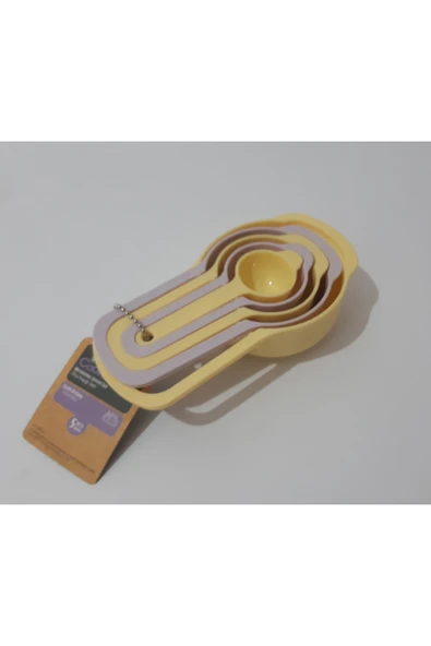 renkli çiçekler 5 Li Ölçü Kaşık Seti Ölçü Kaşığı - Resim 2