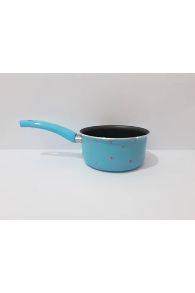 renkli çiçekler 14 CM Derin Teflon Tava Süt Çorba Yemek Isıtma Pişirme Tavası - 6