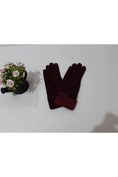 renkli çiçekler Kadın Eldiven Dokunmatik Ekran Eldiven - Resim 5