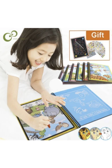 renkli çiçekler Sihirli Boyama Kitabı Sihirli Kalem Boyama Çizim Çocuk Oyuncakları