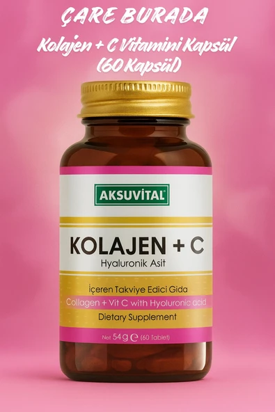 Kolajen + C Vitamini + Hyaluronik Asit Kapsül (60 Kapsül) ürün görseli