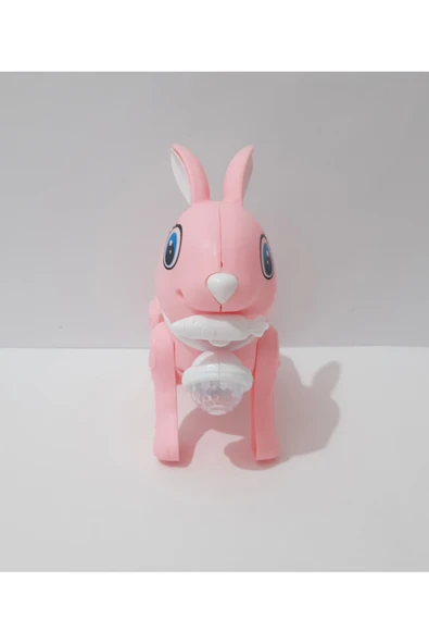 renkli çiçekler 17.5x15 CM Pilli Oyuncak Yürüyen Tavşan Çocuklar İçin Hediye - Resim 3