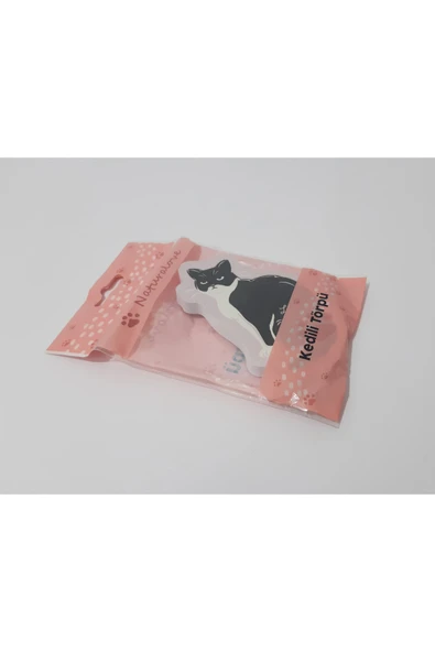 renkli çiçekler Kedi Figürlü Törpü - Resim 3